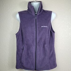Columbia Woman's Vest With Zipper purple Sz XS